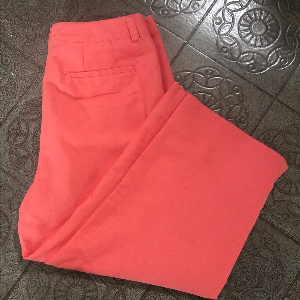 Liz Claiborne Classics Audra Cropped Linen Pants - Size 10